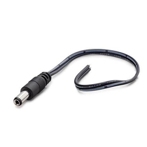 HADRON HDX5506 DC Power Jack Kablo 5.5 x 2.0 mm 26 cm - Siyah