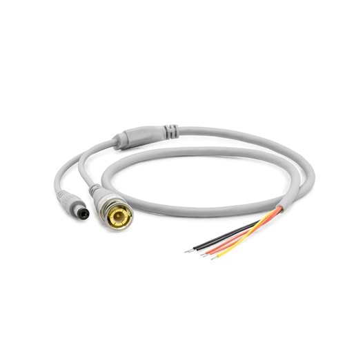 HADRON HDX5530 DC Power Jack Kablo 5.5 x 2.5 mm ve BNC 60 cm - Beyaz