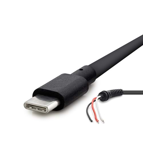 HADRON HDX5538 Laptop Adaptör DC Jack Kablosu 65W Type-C 3 İletkenli Apple MacBook Uyumlu 1.5 m - Siyah