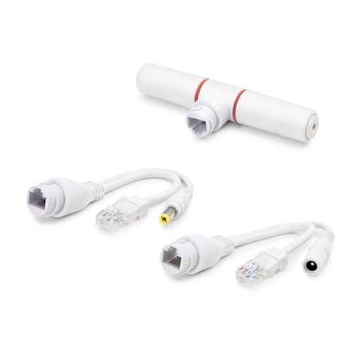 HADRON HDX5550 PoE Combiner Mux 2 In 1 RJ45 Veri + Güç Birleştirici Adaptör - Beyaz