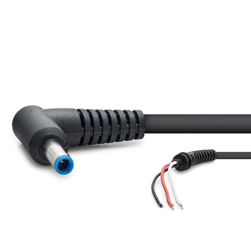 HADRON HDX5554 Laptop DC Jack Kablosu 4.5x3.0 mm L Tip 3 İletkenli 1.2 m - Siyah