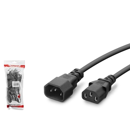 HADRON HDX5559 Kasa Güç Uzatma Kablosu 4.2 Pin 1 mm 500W 1.5 m - Siyah