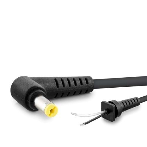 HADRON HDX5561 Laptop Adaptör DC Jack Kablosu 120–150W 5.5 x 1.7 mm L Tip Acer Uyumlu 1.2 m - Siyah