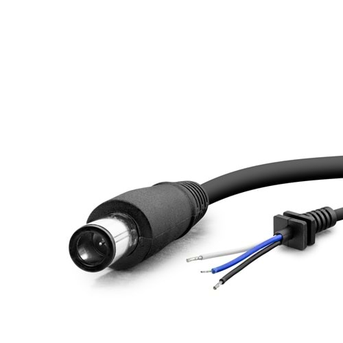 HADRON HDX5564 Laptop DC Jack Kablosu 7.4x5.0 mm 3 İletkenli 1.2 m - Siyah