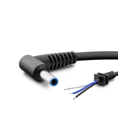 HADRON HDX5565 Laptop Adaptör DC Jack Kablosu 150W 4.5 x 3.0 mm L Tip 3 İletkenli HP Uyumlu 1.2 m - Siyah