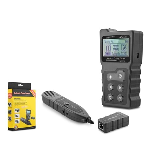 HADRON HDX6519 Dijital Kablo Test Cihazı LCD Ekran - Siyah