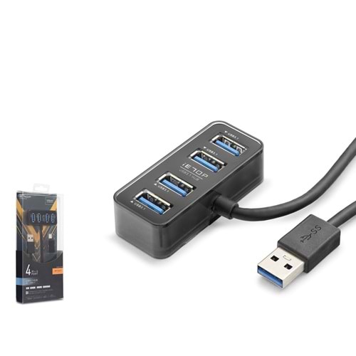 iETOP HDX7055 USB 3.1 Hub 4 Port 5 Gbps - Siyah