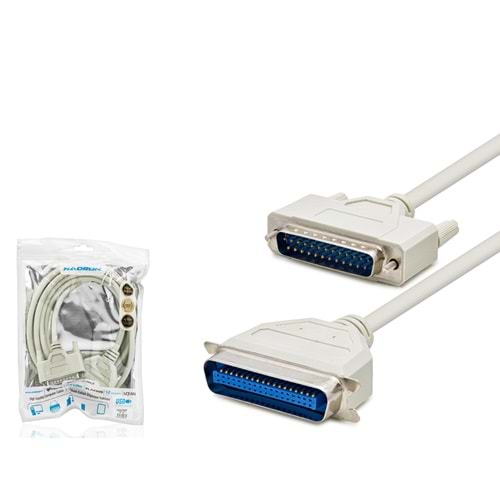 HADRON HDX7527 Paralel (LPT) Yazıcı Uzatma Kablosu 2.7 m - Beyaz