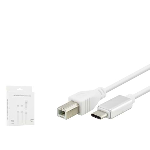 HADRON HDX7552 Type-C Printer Kablosu 1 m - Beyaz