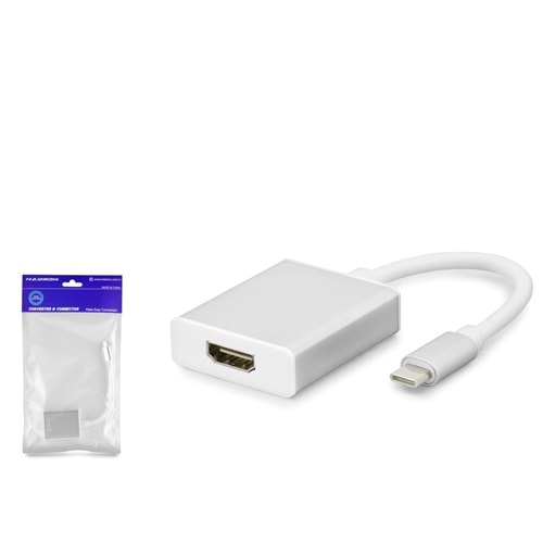 HADRON HDX7760 Type-C to HDMI Dişi Görüntü Dönüştürücü 4K 30 Hz - Beyaz