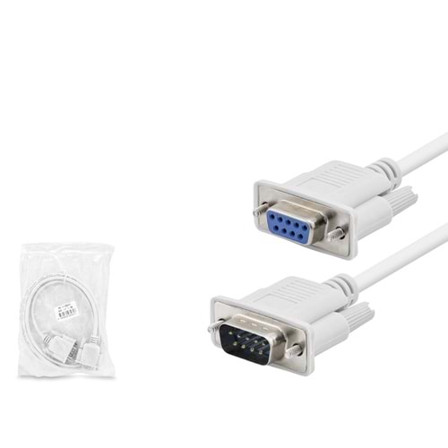 HADRON HDX7801 RS232 Seri Port Bağlantı Kablosu 1.5 m - Beyaz