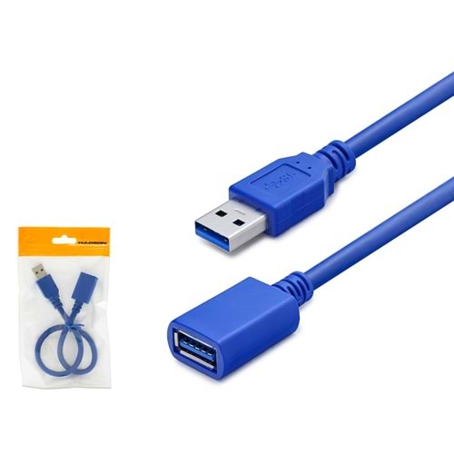 HADRON HN4529 USB Uzatma Kablosu 40 cm - Mavi