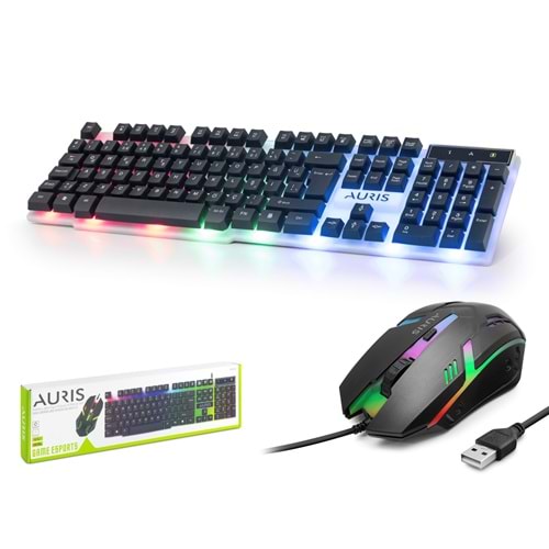 AURIS KGC10 Gaming Klavye ve Mouse Seti LED - Siyah