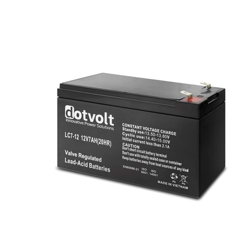 DOTVOLT LC7-12 12V 7Ah Kuru Tip Akü