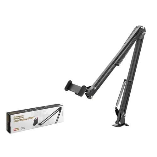 NODAR ND1052 Mafsallı Kollu Masa Kenarı Telefon ve Tablet Standı - Siyah