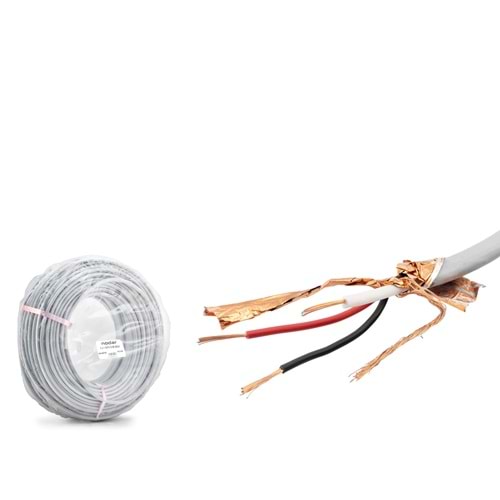 NODAR ND2480 CCTV Kamera Kablosu 2+1 0.50 mm Gold 100 m - Beyaz