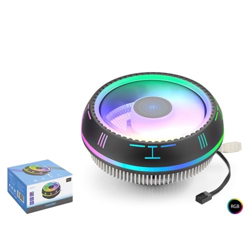 NODAR ND2552 Cool Storm CPU İşlemci Fan Combo UFO-R AMD / Intel RGB - Siyah