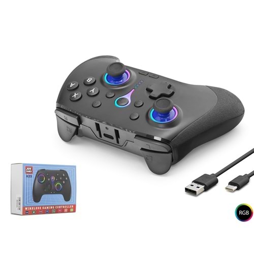 NODAR ND505B Bluetooth GamePad PC iOS Android Switch PS3 PS4 Uyumlu RGB - Siyah