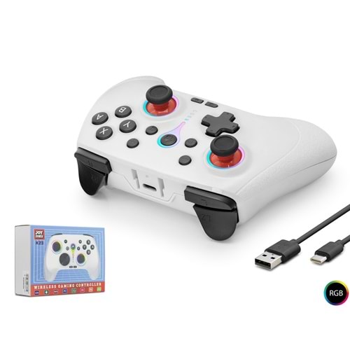 NODAR ND505W Bluetooth GamePad PC iOS Android Switch PS3 PS4 Uyumlu RGB - Beyaz
