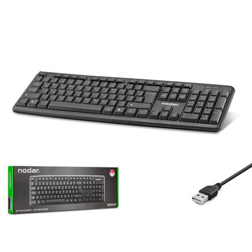NODAR ND816 Standart Klavye - Siyah