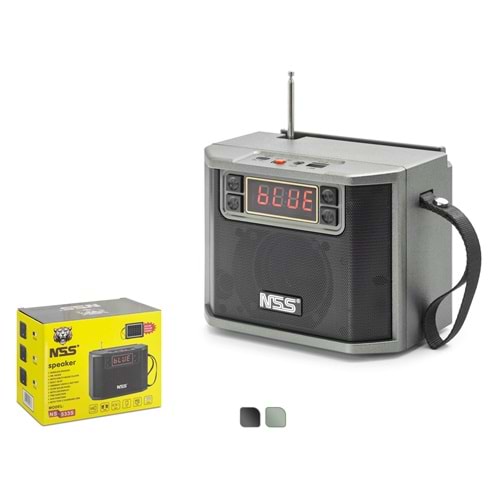 NSS NS533S Bluetooth FM Radyo TWS USB TF AUX Solar Şarjlı Taşınabilir Kamp Hoparlör