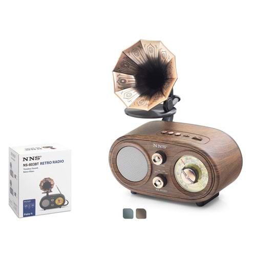 NNS NS803BT Bluetooth Nostaljik Hoparlör FM 179 x 92 x 225 cm