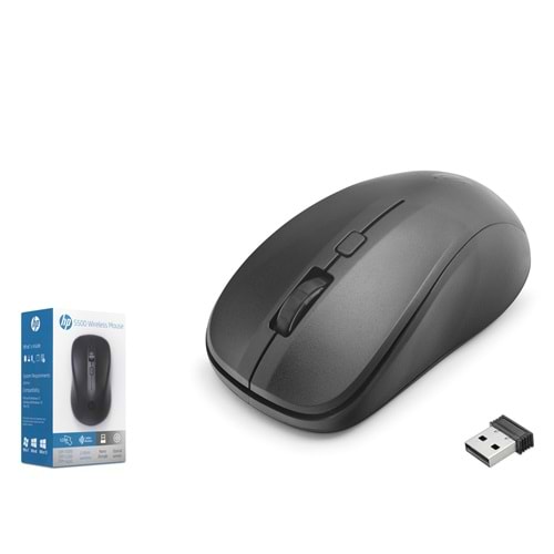 HP S500 Kablosuz Mouse Optik 1200 DPI - Siyah