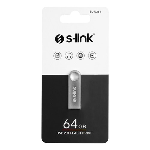 S-LINK SL-U264 USB Flash Bellek 64 GB USB 2.0 Metal Gövde