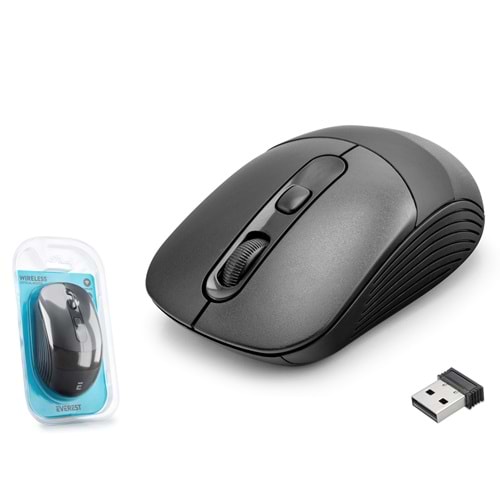 EVEREST SM18S Kablosuz Mouse 1600 DPI Siyah