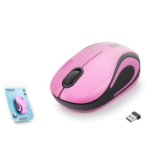 EVEREST SMW555-P Kablosuz Mini Mouse 2.4 GHz Pembe