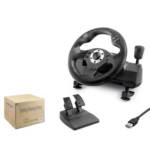 HADRON VW9828 Oyuncu Direksiyon Seti 270° PS4 PS3 PS2 PC Xbox Android Uyumlu - Siyah