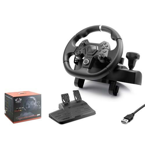 HADRON VWAP7 Oyuncu Direksiyon Seti 270° 7In1 Ps4/Ps3/Ps2/Pc/Xbox/Nintendo/Android Siyah