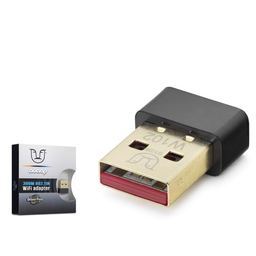 NONAP W102 USB WiFi Adaptör 300 Mbps - Siyah