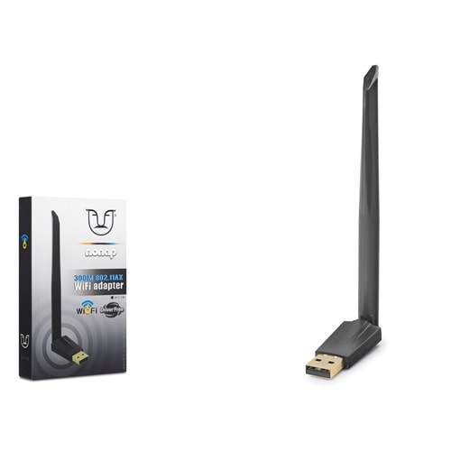 NONAP W118 USB WiFi Adaptör 300 Mbps WiFi 6 Dahua DVR Uyumlu - Siyah
