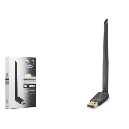 NONAP W165 USB WiFi Adaptör 600 Mbps AC Dual Band - Siyah