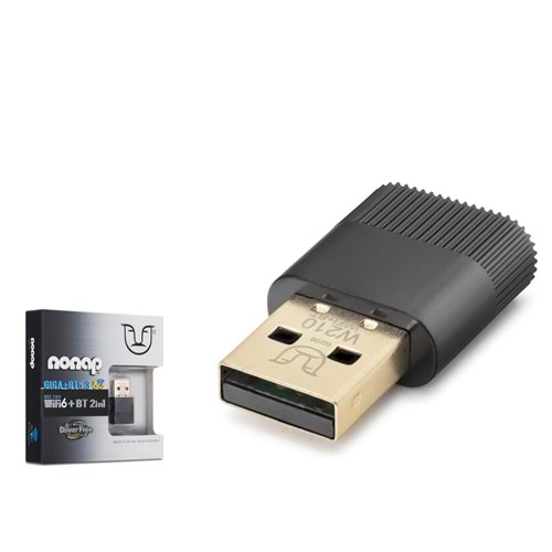NONAP W210 USB WiFi Adaptör WiFi 6 Bluetooth 5.3 - Siyah