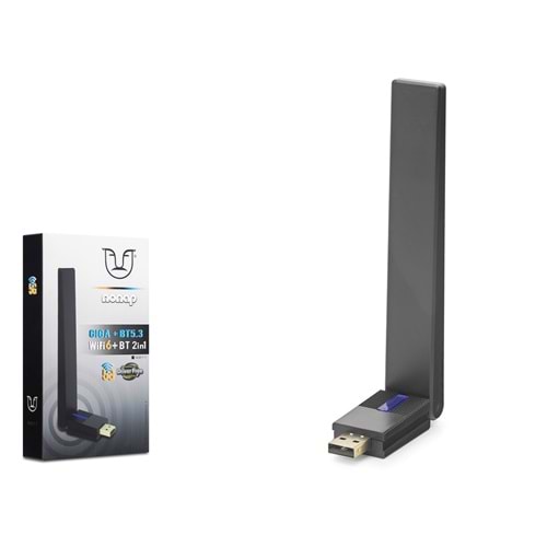 NONAP W211 USB WiFi Adaptör WiFi 6 Bluetooth 5.3 - Siyah