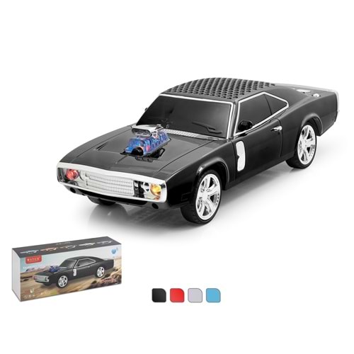 WSTER WS1968 Bluetooth Hoparlör FM Klasik Spor Araba Tasarımlı
