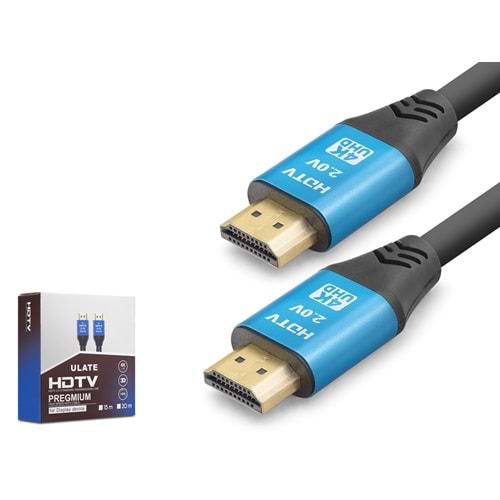 NODAR XY6014 HDMI 2.0 Kablo 4K UHD 19+1 OD 8.0 mm 20 m - Siyah Mav