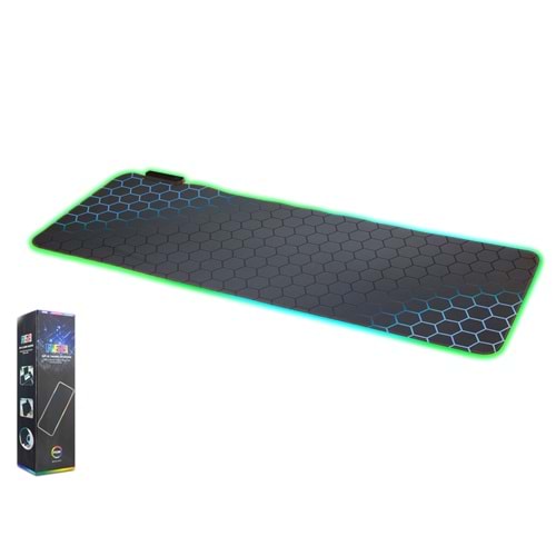 HADRON ZR1001 RGB Mouse Pad 300 x 800 mm Mavi Petek