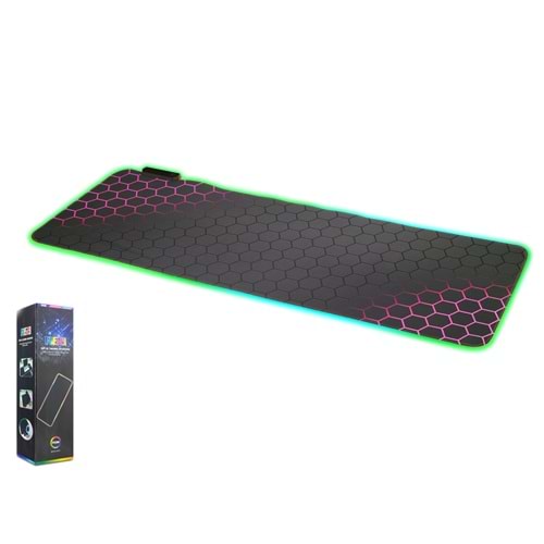 HADRON ZR1002 RGB Mouse Pad 300 x 800 mm Kırmızı Petek