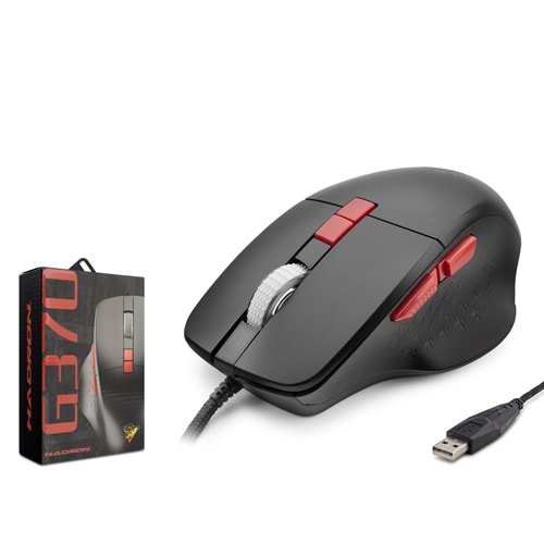 HADRON G370 Gaming Mouse 3600 DPI RGB - Siyah