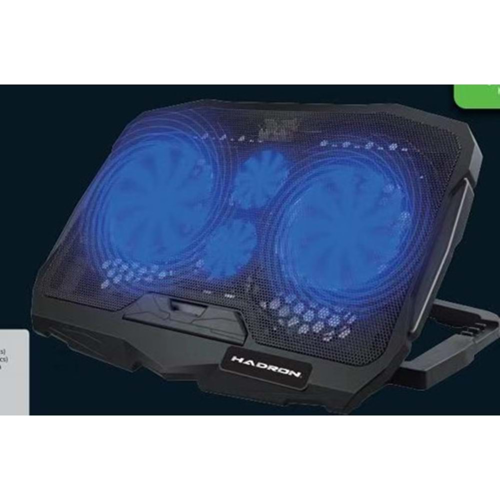 HADRON HD2008 Notebook Soğutucu 4x Fan LED’li - Siyah