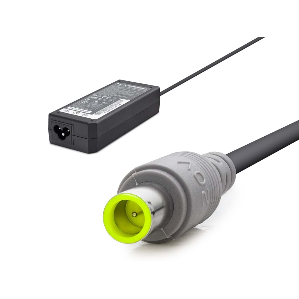 HADRON HD791 20V 4.5A 90W Laptop Adaptörü - 7.9x5.5mm - Lenovo, IBM Uyumlu - Siyah