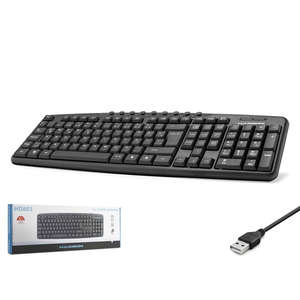 HADRON HD803 Multimedia Klavye - Siyah