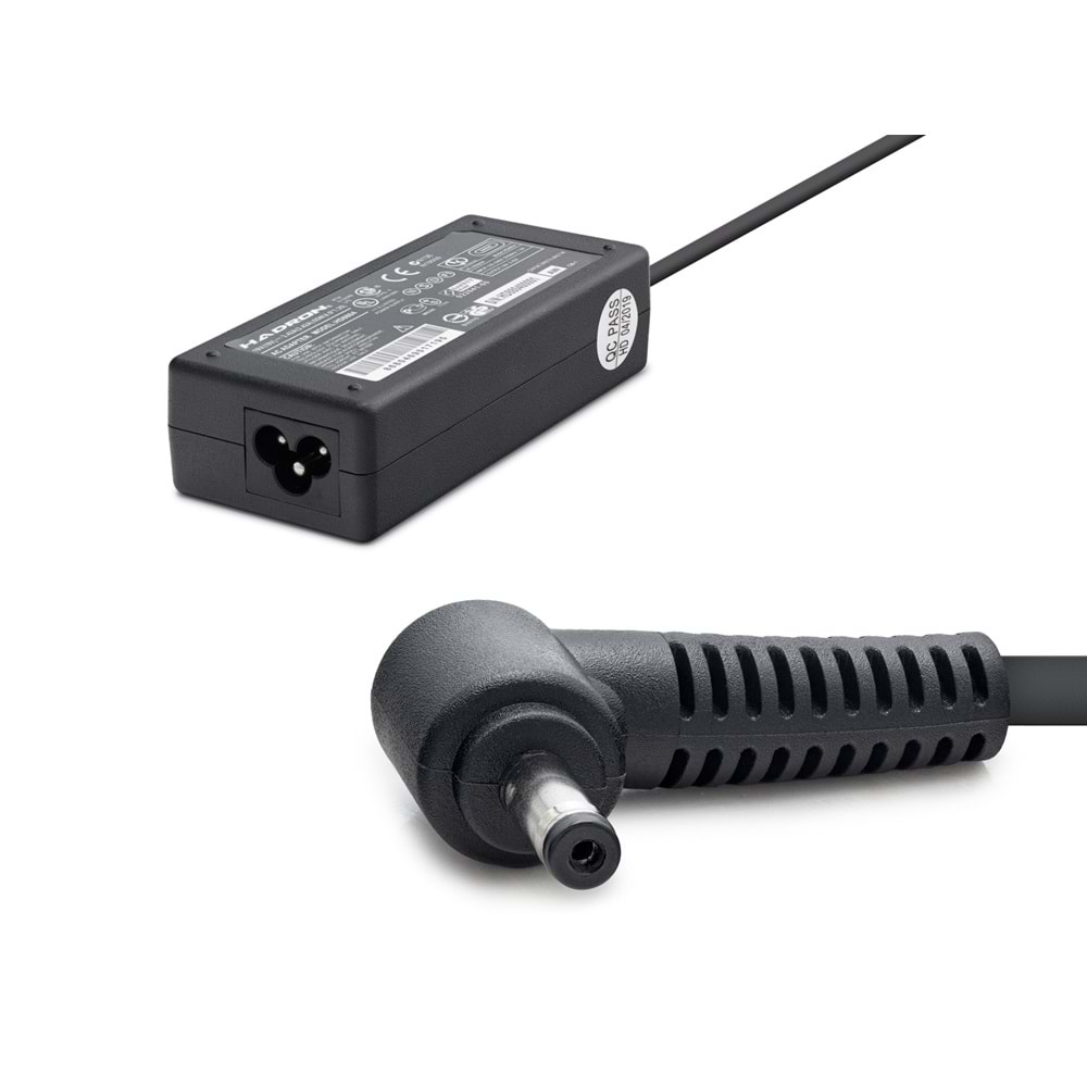 HADRON HD8804 19V 3.42A 65W Laptop Adaptörü - 4.0x1.35mm - Asus, HP, Toshiba Uyumlu - Siyah