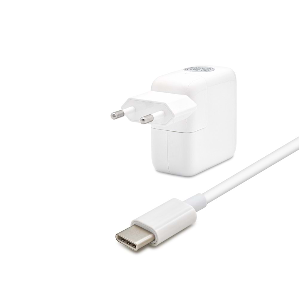 HADRON HD8839 14.5V 2A 30W Laptop Adaptörü - Type-C - Apple, Asus, Dell, HP, Lenovo Uyumlu - Beyaz