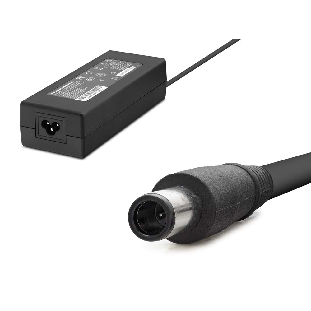 HADRON HD8864 19.5V 6.7A 130W Laptop Adaptörü - 7.4x5.0mm - Dell, HP Uyumlu - Siyah