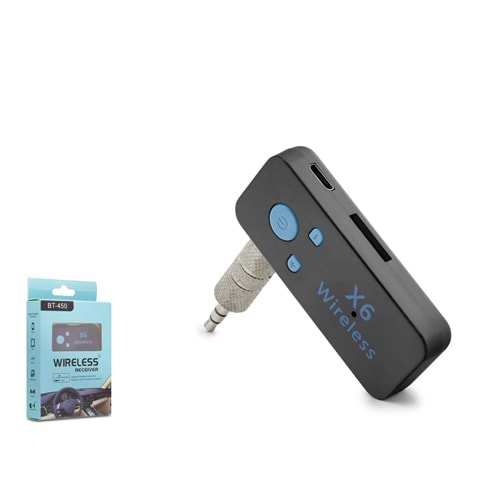 HADRON HD9004 AUX Bluetooth Ses Alıcı Adaptör Handsfree - Siyah