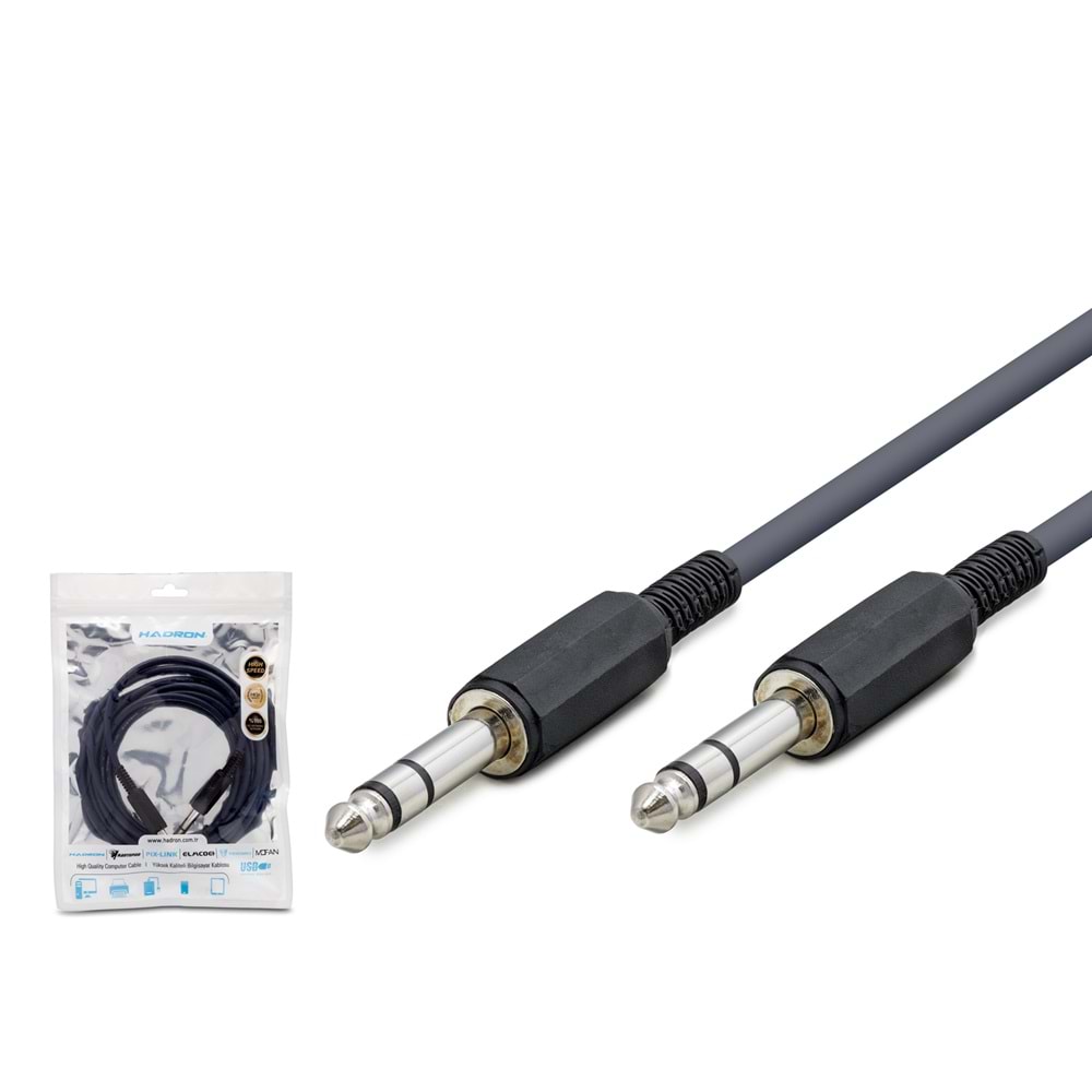 HADRON HDX1033 6.35mm Gitar Kablosu 1.5 m - Siyah